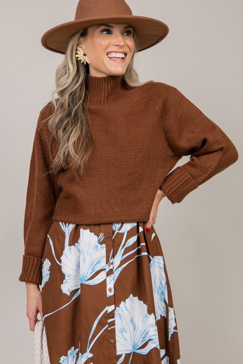 Floral Button Up Midi, Brown - 1007-73p.jpg