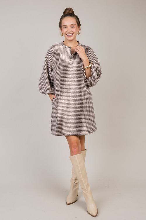 Houndstooth Button Dress, Coffe - 1010-6.jpg