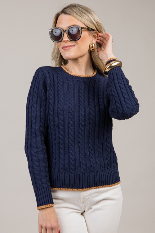 Contrast Cable Sweater, Navy/Br - 1010-81.jpg