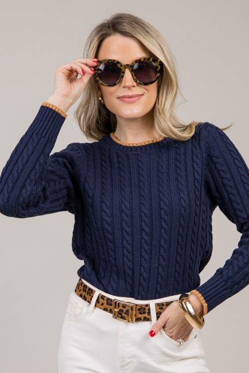 Contrast Cable Sweater, Navy/Br - 1010-86.jpg