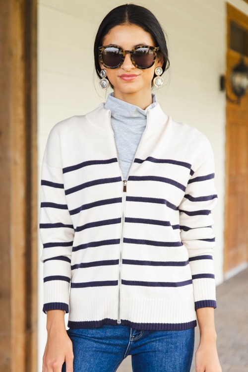 Stripe Zip Sweater Jacket, Ivory - 1011-375.jpg