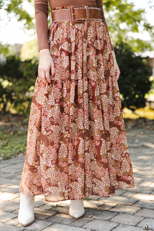 Paisley Maxi Skirt, Red Brown - 1011-69h.jpg