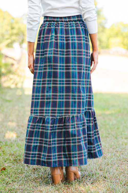 Holiday Fun Plaid Skirt In Hunter Green • Impressions Online Boutique