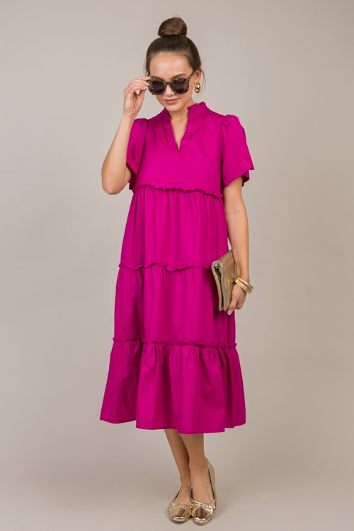 Noelle Split Neck Midi, Magenta - 1014-64.jpg