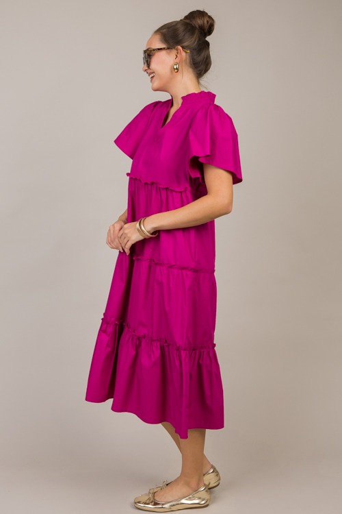 Noelle Split Neck Midi, Magenta - 1014-65.jpg