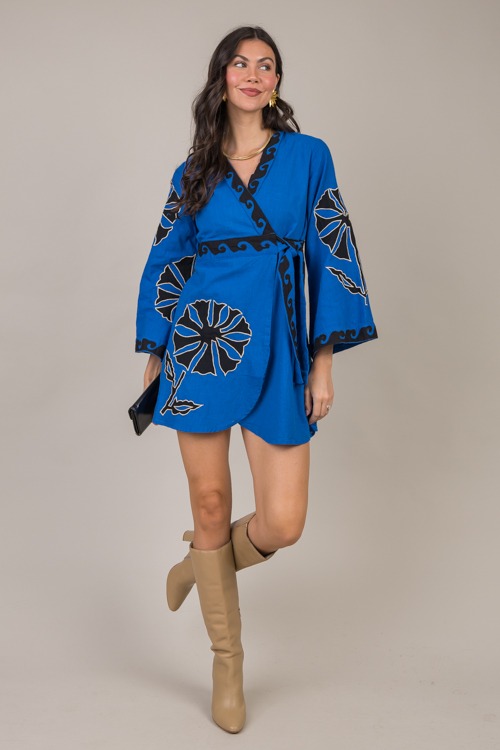 Embroidery Wrap Dress, Blue - 1015-41.jpg