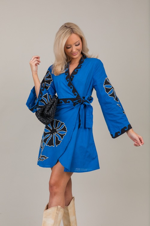 Embroidery Wrap Dress, Blue - 1015-67.jpg