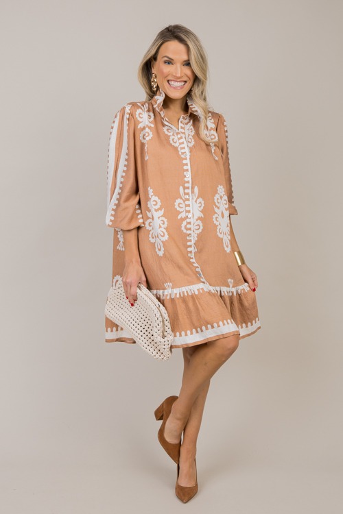 Giselle Printed Dress, Mocha - 1016-18h.jpg