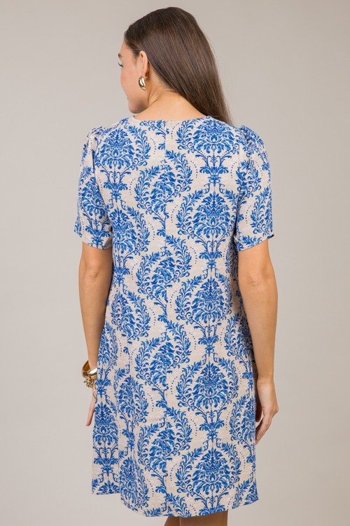 Simona Printed Dress, Blue - 1017-44.jpg