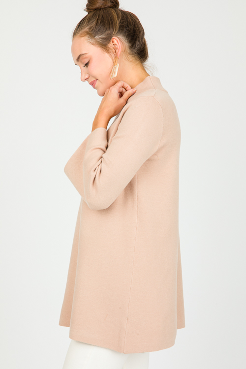 Audrey Tunic Sweater, Beige