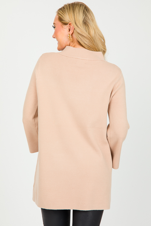 Audrey Tunic Sweater, Beige