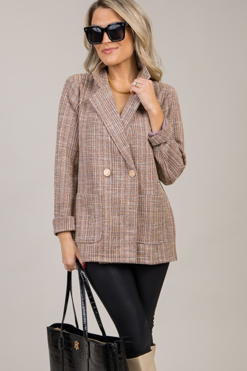 Tweed Stretch Blazer, Pink - 1021-37h.jpg