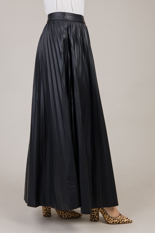 Leather Pleated Maxi Skirt, Bla - 1021-48.jpg