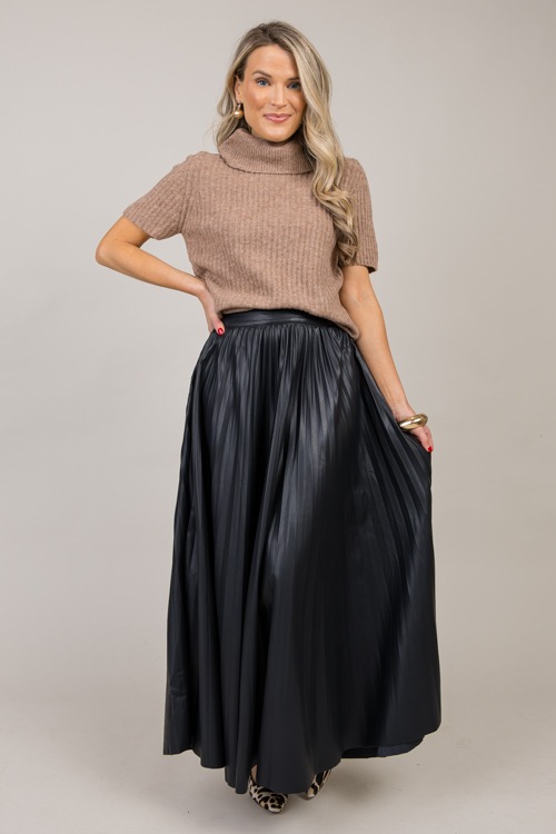 Leather Pleated Maxi Skirt, Bla - 1021-49.jpg