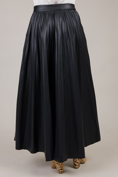 Leather Pleated Maxi Skirt, Bla - 1021-51.jpg