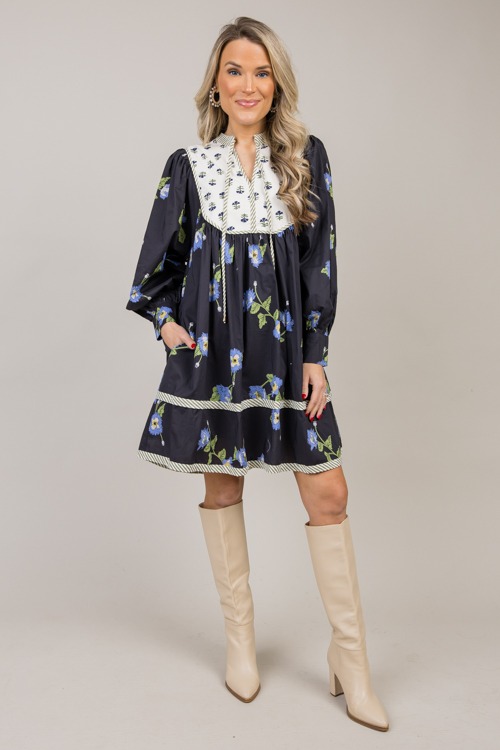 Double Take Floral Dress, Black - 1022-40.jpg