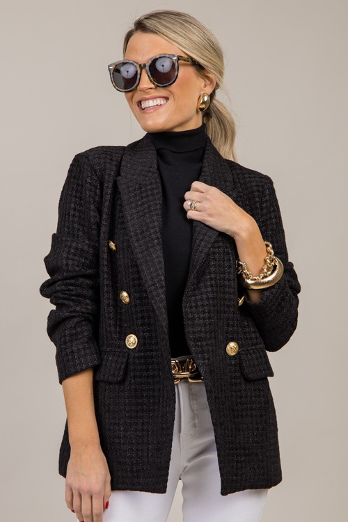 Metallic Tweed Blazer, Black - 1024-105.jpg