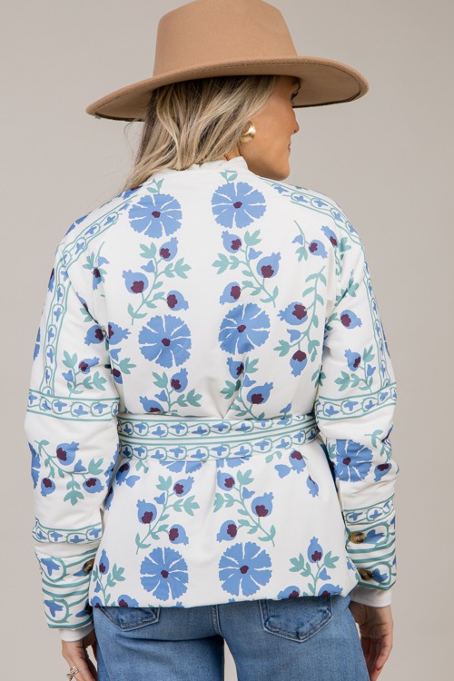 Belted Floral Button Jacket, Blue - 1024-63.jpg