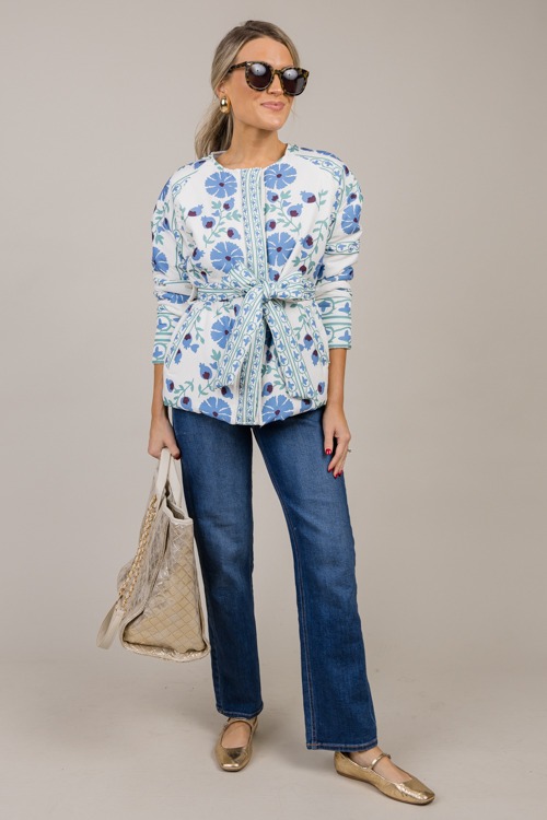 Belted Floral Button Jacket, Blue - 1024-64.jpg