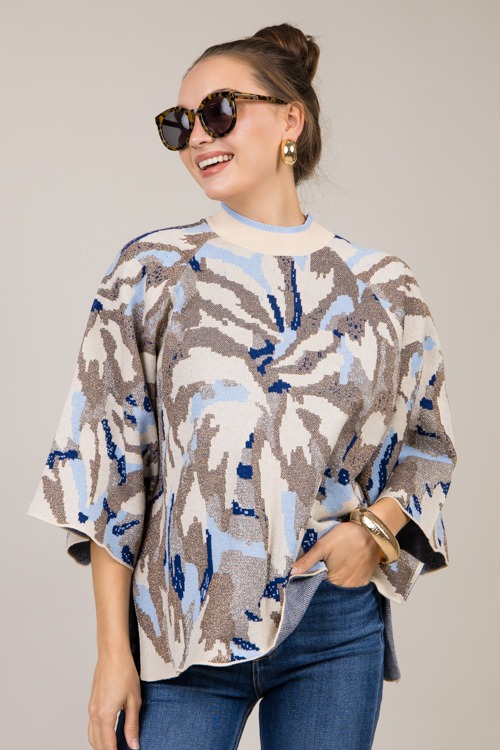 Metallic Print Sweater, Oatmeal - 1029-88.jpg