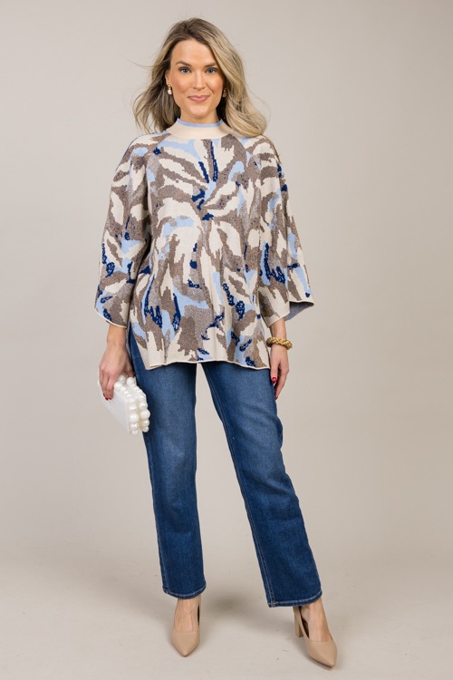 Metallic Print Sweater, Oatmeal - 1029-91.jpg