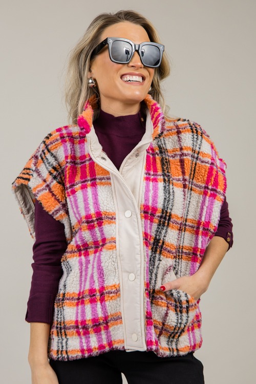 Plaid Teddy Vest, Oatmeal Multi - 1031-52h.jpg