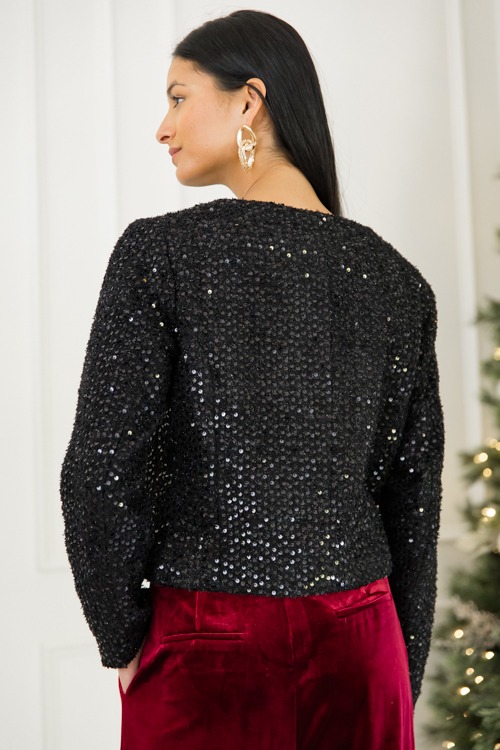 Gold Button Sequin Jacket, Blk - 1101-353.jpg