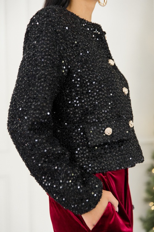 Gold Button Sequin Jacket, Blk - 1101-354.jpg