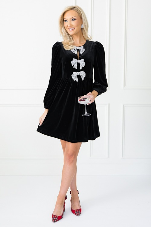 Velvet Rhinestone Bow Dress, Bl - 1101-58.jpg