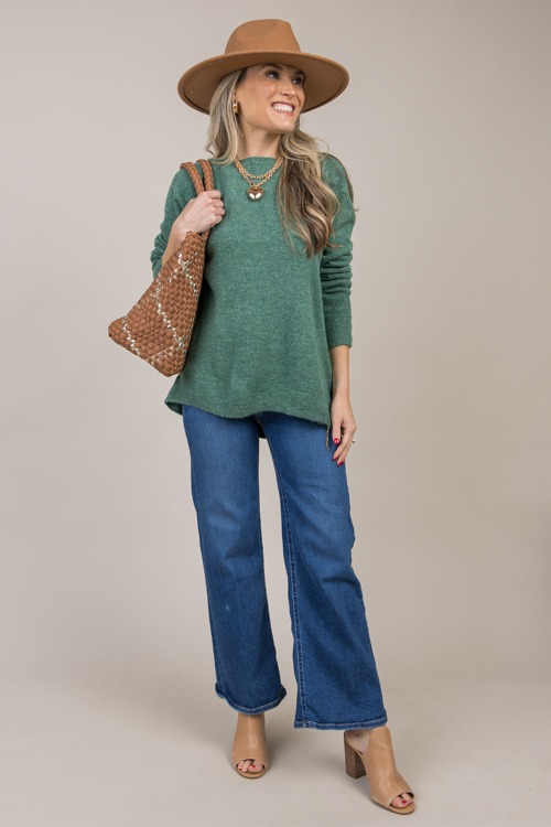 Button Wrist Sweater, Green - 1104-106.jpg