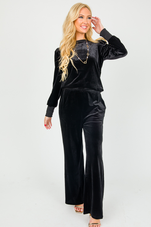 Von Velvet Pants, Black