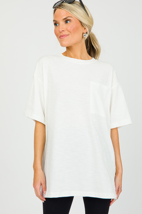 Pocket Tee, White