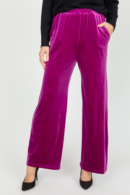 Va Va Velvet Pants, Magenta