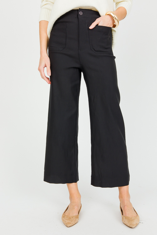 Patch Pocket Pants, Black