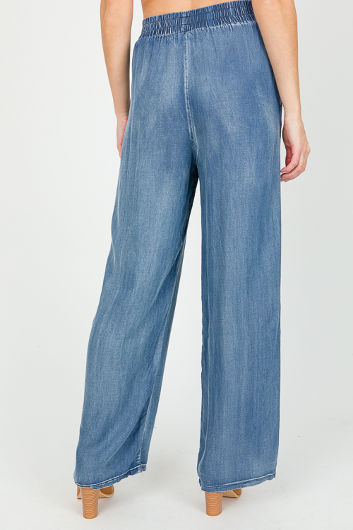 Pull-On Chambray Trousers