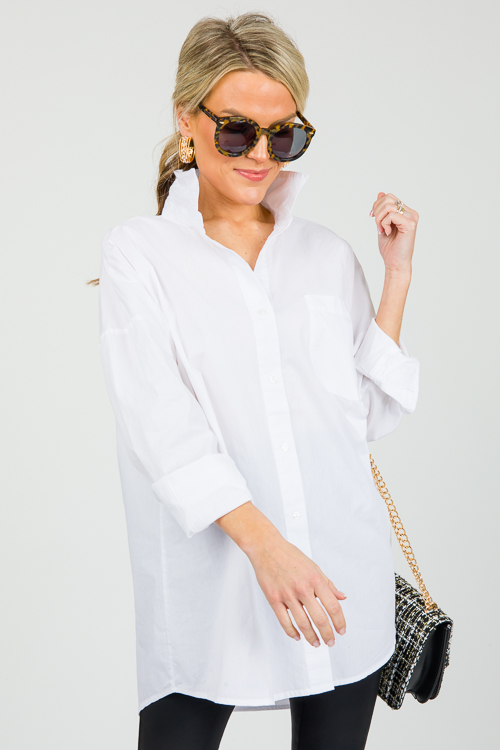 Oversize White Button Down