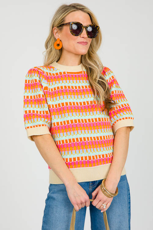 Crochet SS Knit Top