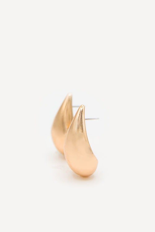 Statement Teardrop Earrings, Gold