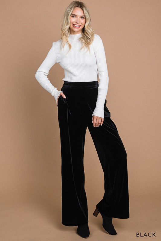 Von Velvet Pants, Black