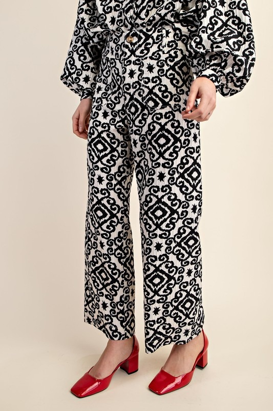 Textured Print Pants, Black - 21024637_059d26f5-876e-499d-bdcd-c6fba3fd96e1.jpg