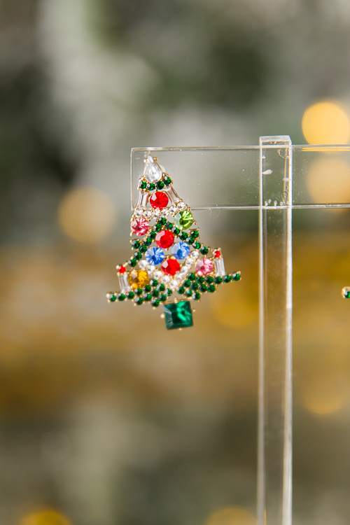 Christmas Tree Drop Earrings