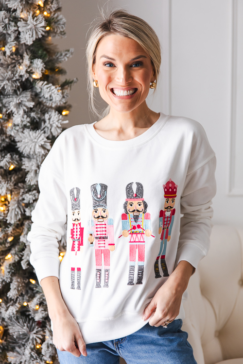 Nutcracker Sweatshirt, White