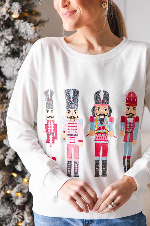 Nutcracker Sweatshirt, White