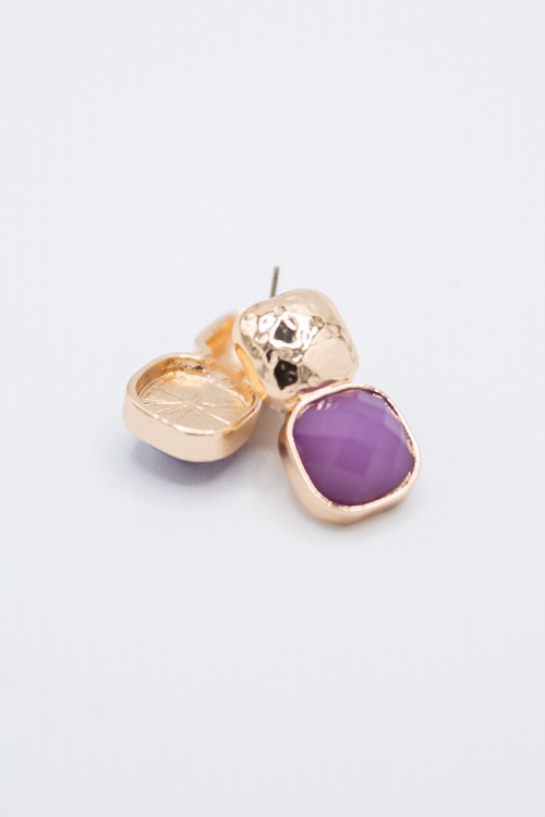 Simple Statement Earrings, Purp - 2K9A9319.jpg