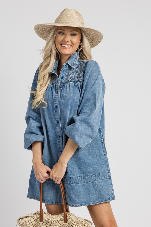 Smock Denim Shirt Dress, Med. - 4K7A0018.jpg