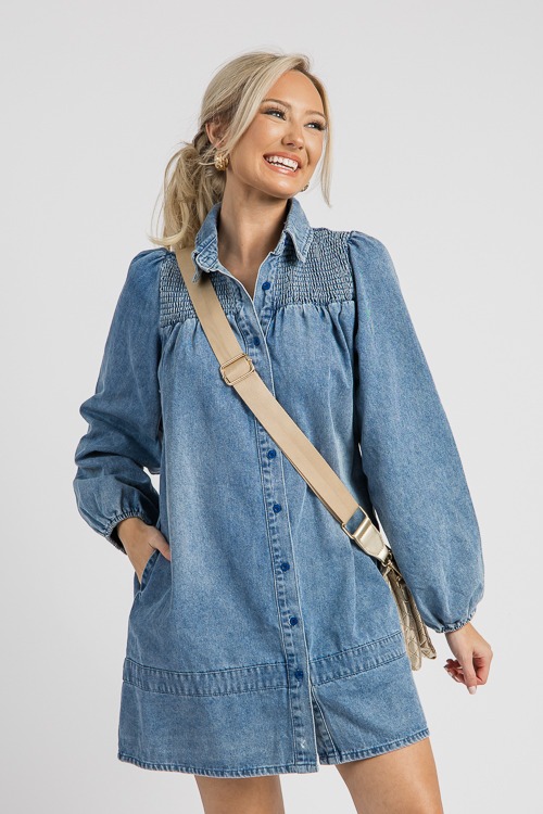 Smock Denim Shirt Dress, Med. - 4K7A0059.jpg