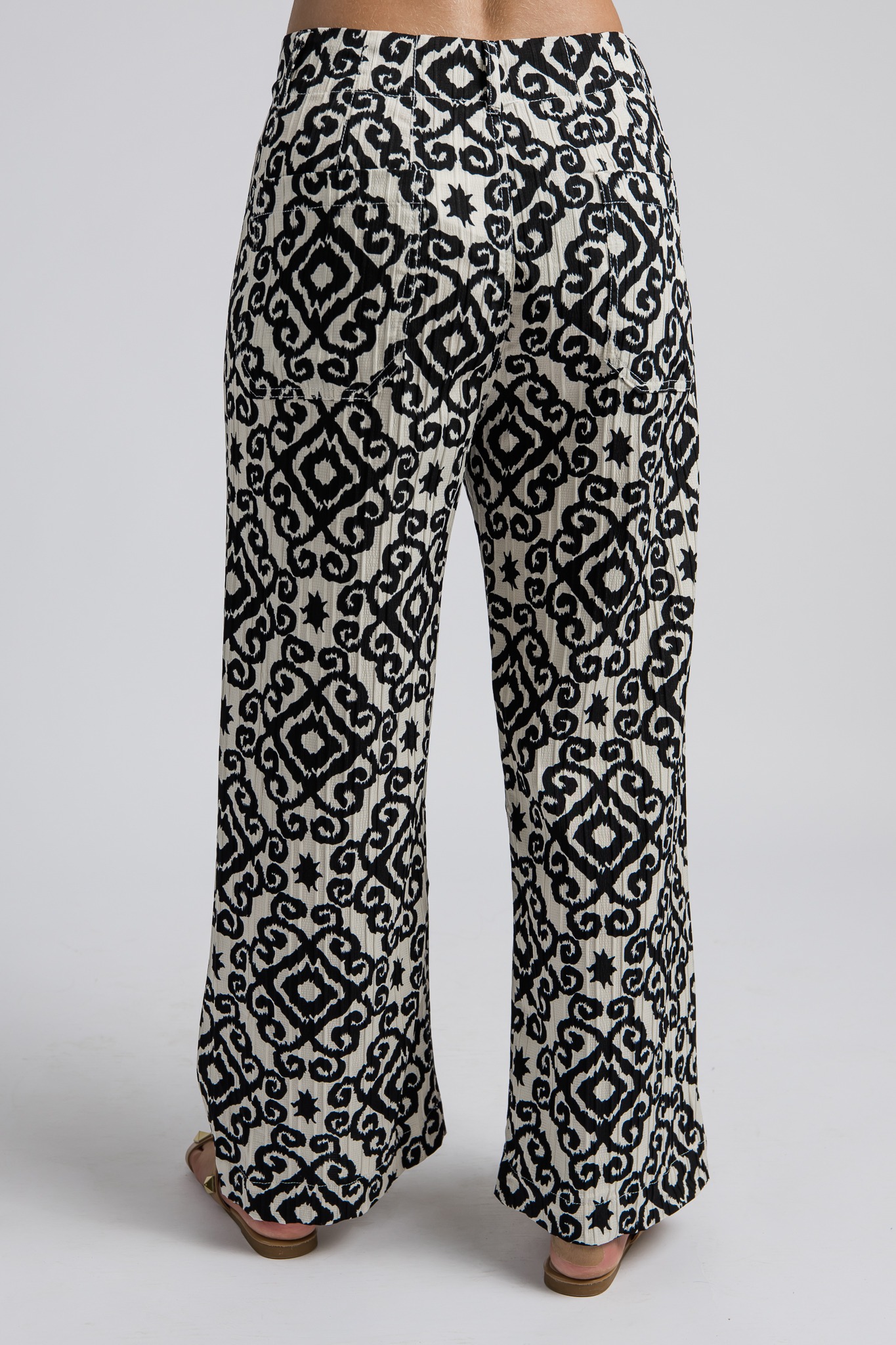 Textured Print Pants, Black - 4K7A0330.jpg