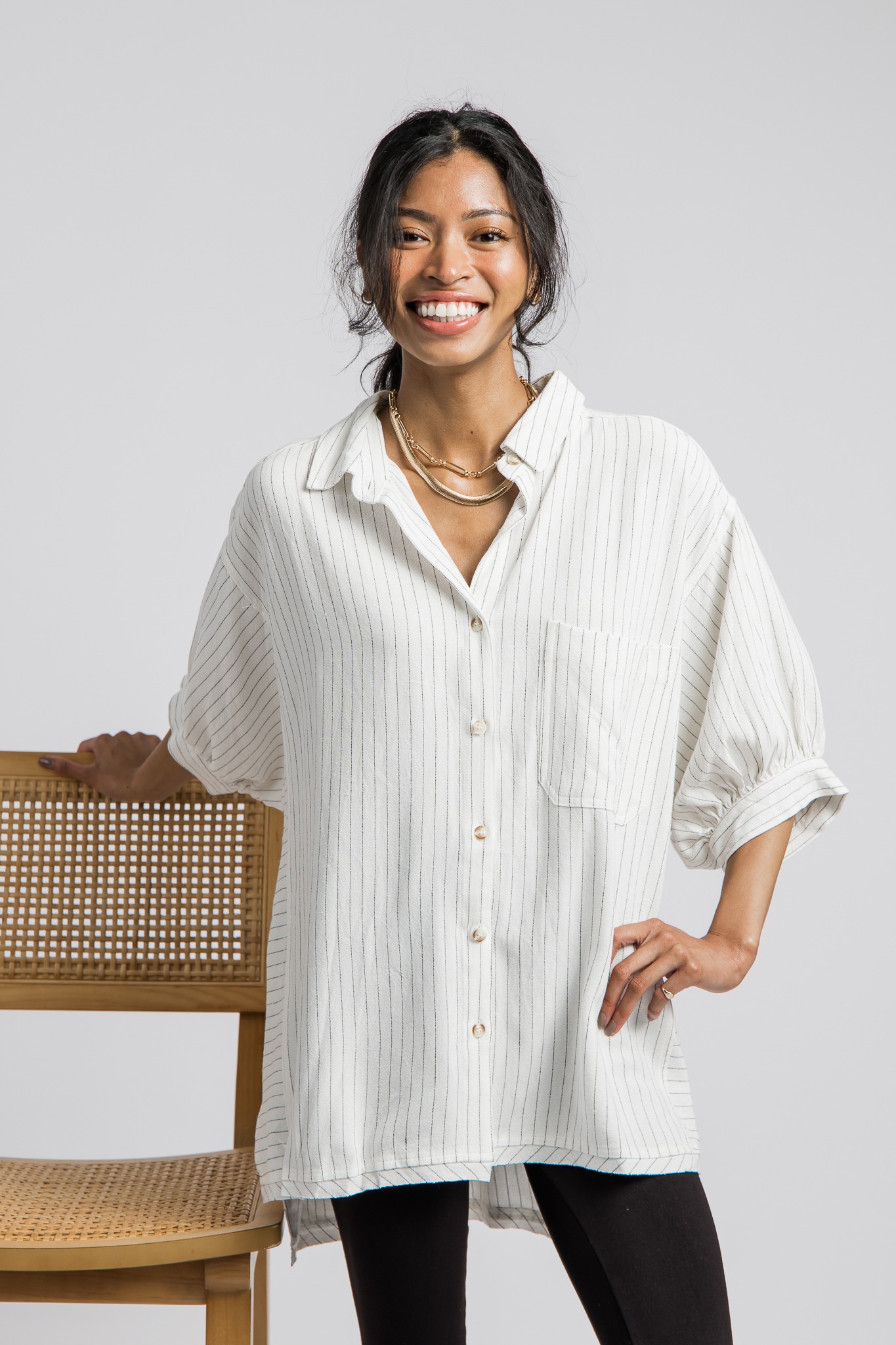 Stitch Stripe Linen Shirt, Off - 4K7A0380.jpg