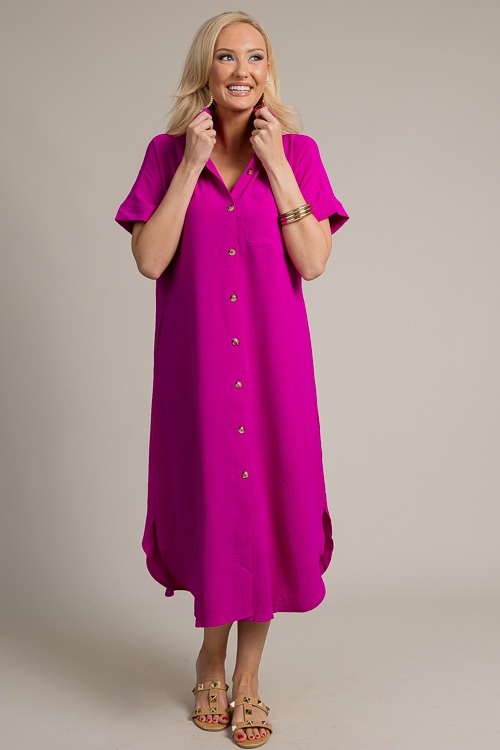 Shirt Dress Midi, Magenta - 4K7A0519p.jpg