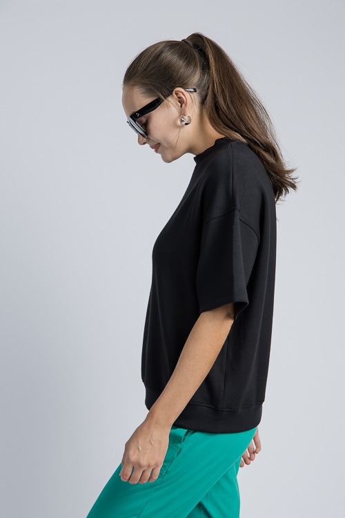 Modal Short Sleeve Top, Black - 4K7A0603.jpg